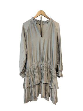 Express Women's XL Light Blue Ruffled Dress